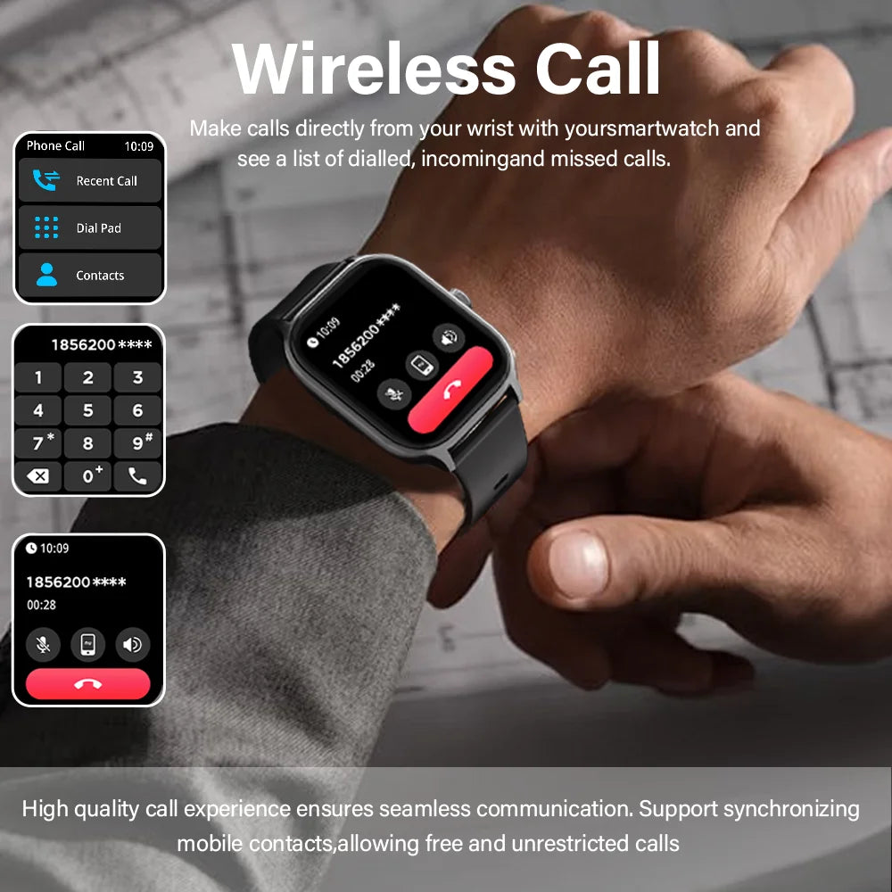 LAXASFIT Smart Watch Bluetooth Calling Voice Assistant for Android iOS