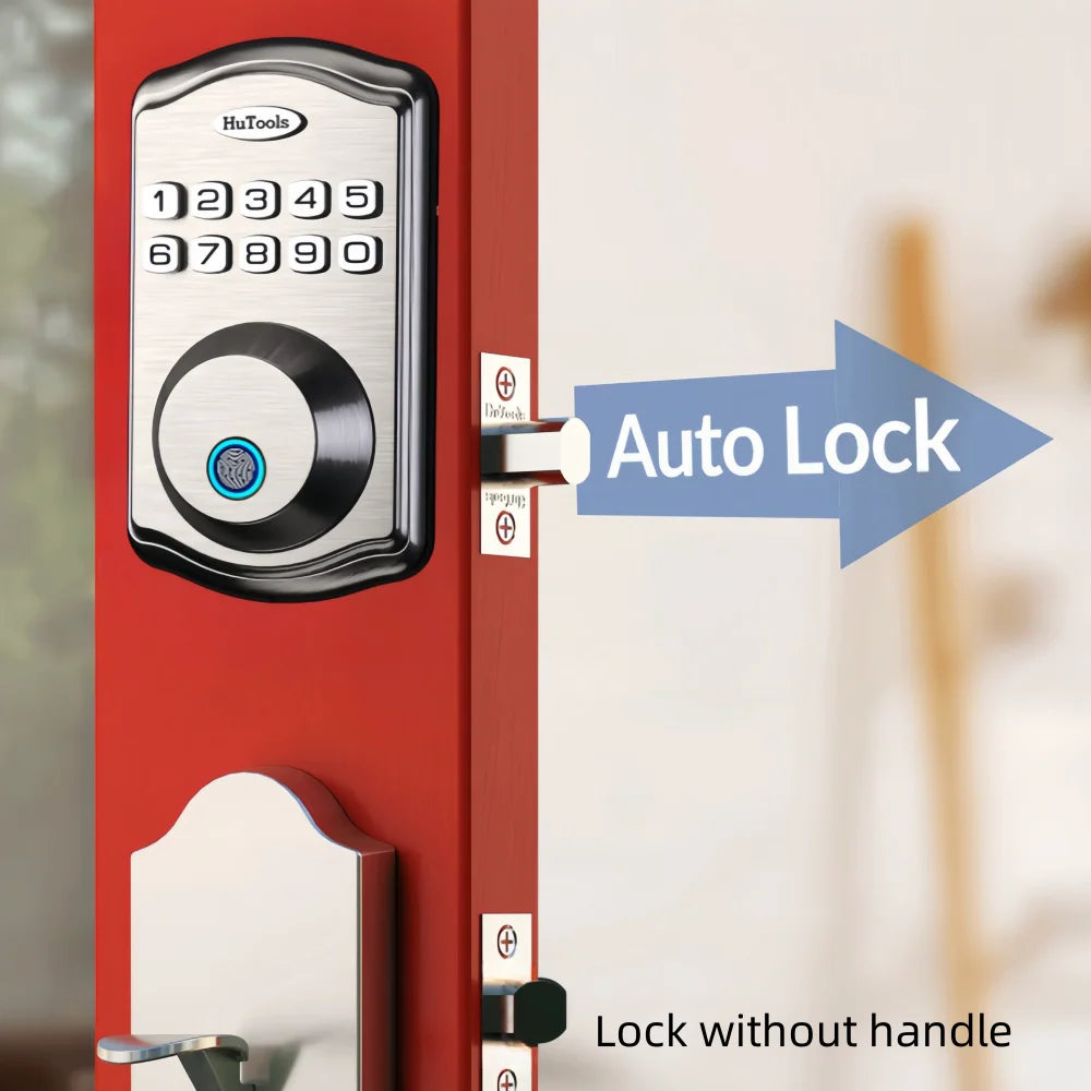 Hutools Smart Keypad Door Lock With Fingerprint 20 Codes