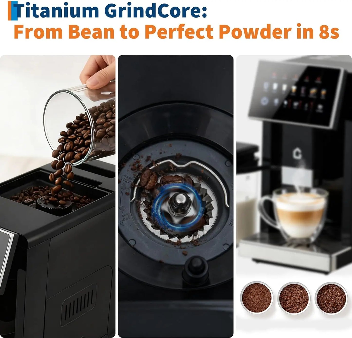 Acekool Espresso Maker With Milk Frother And Grinder