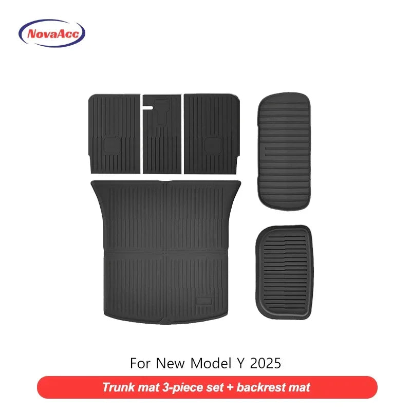 NovaAcc All Weather Floor Mats For Tesla Model Y Interior