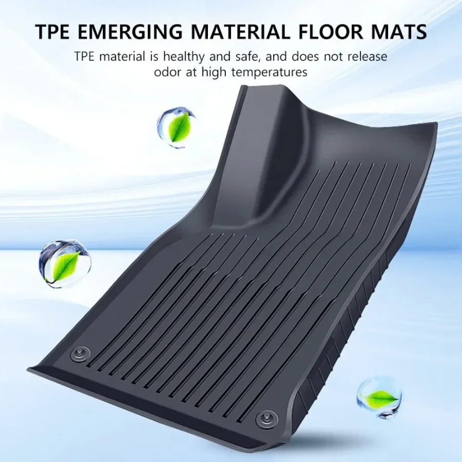 NovaAcc All Weather Floor Mats For Tesla Y Juniper TPE