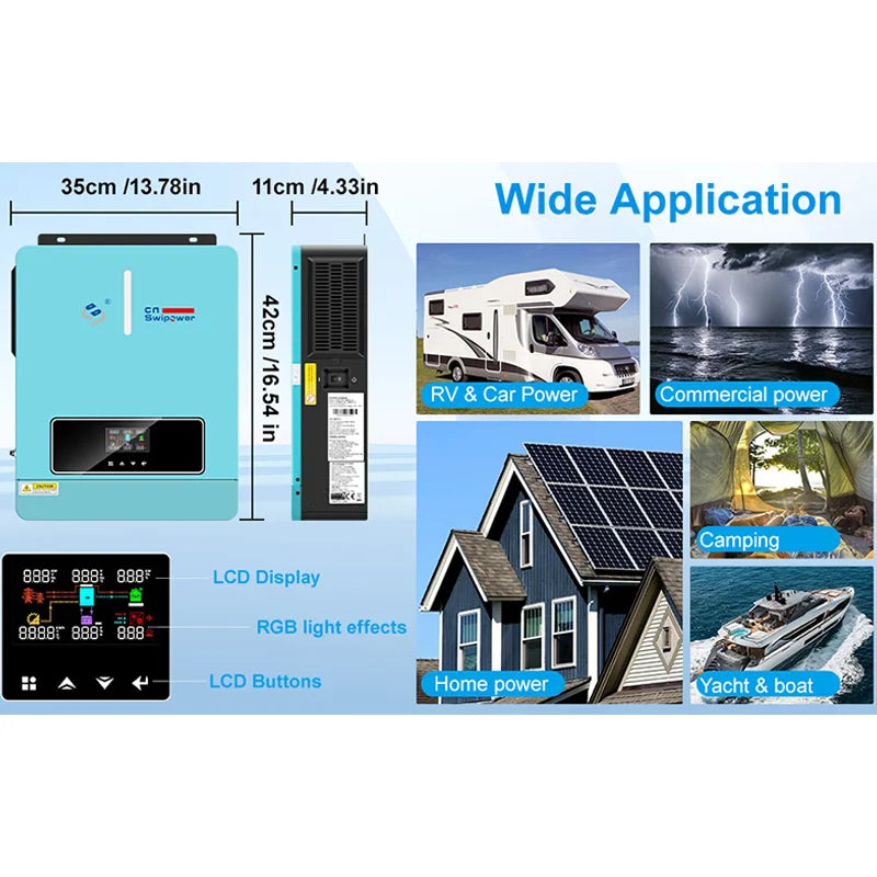 Cnswipower Pure Sine Wave Hybrid Inverter 4000VA 3600W