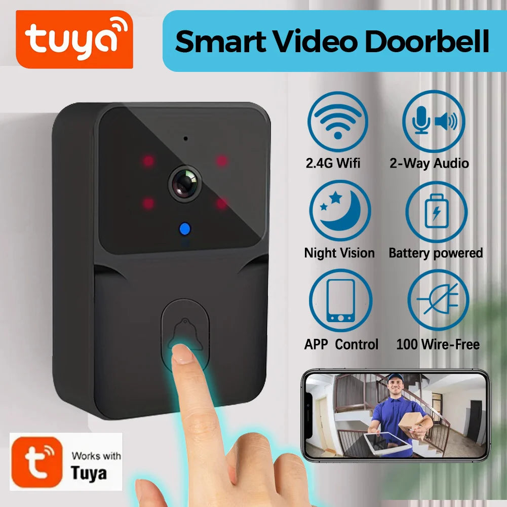 XBIBI Wireless Smart Video Doorbell With Night Vision And Audio