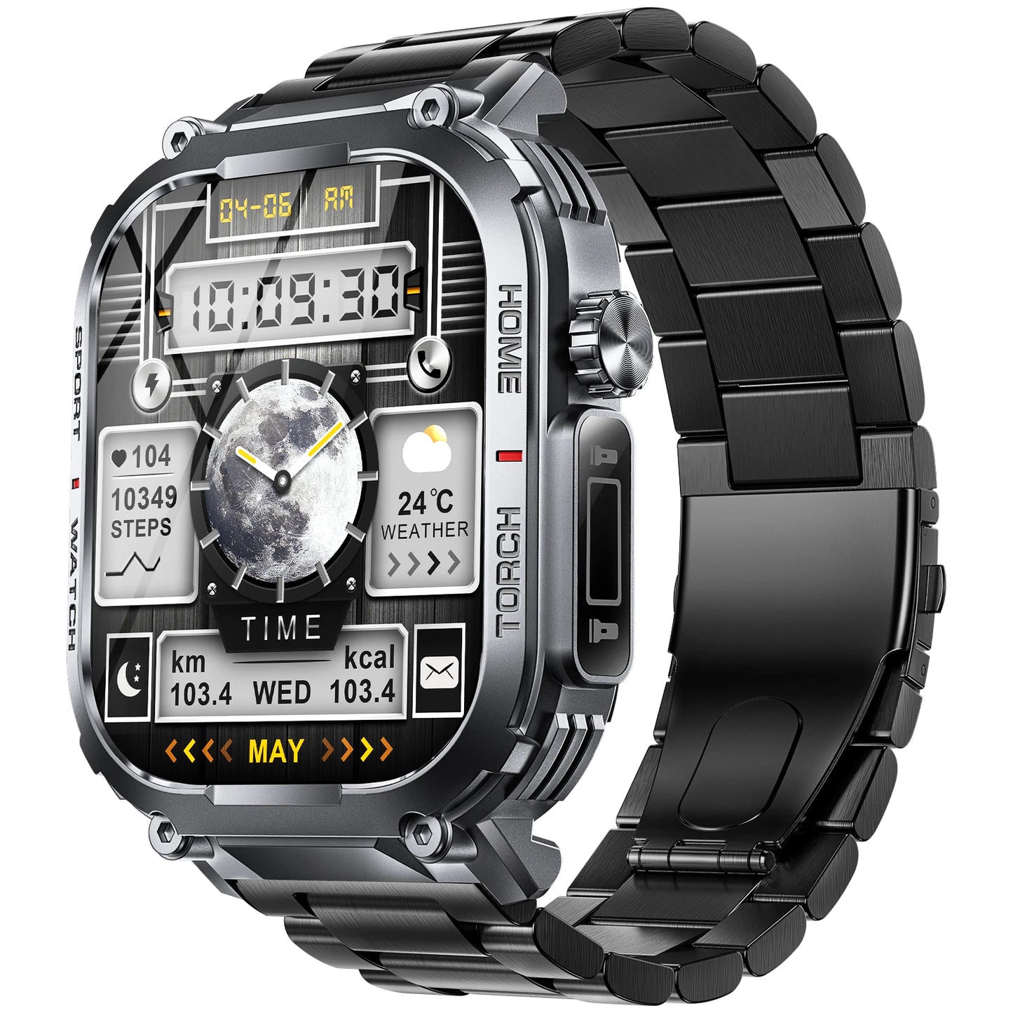 EIGIIS Smartwatch Men Fitness Tracker Heart Rate Monitor