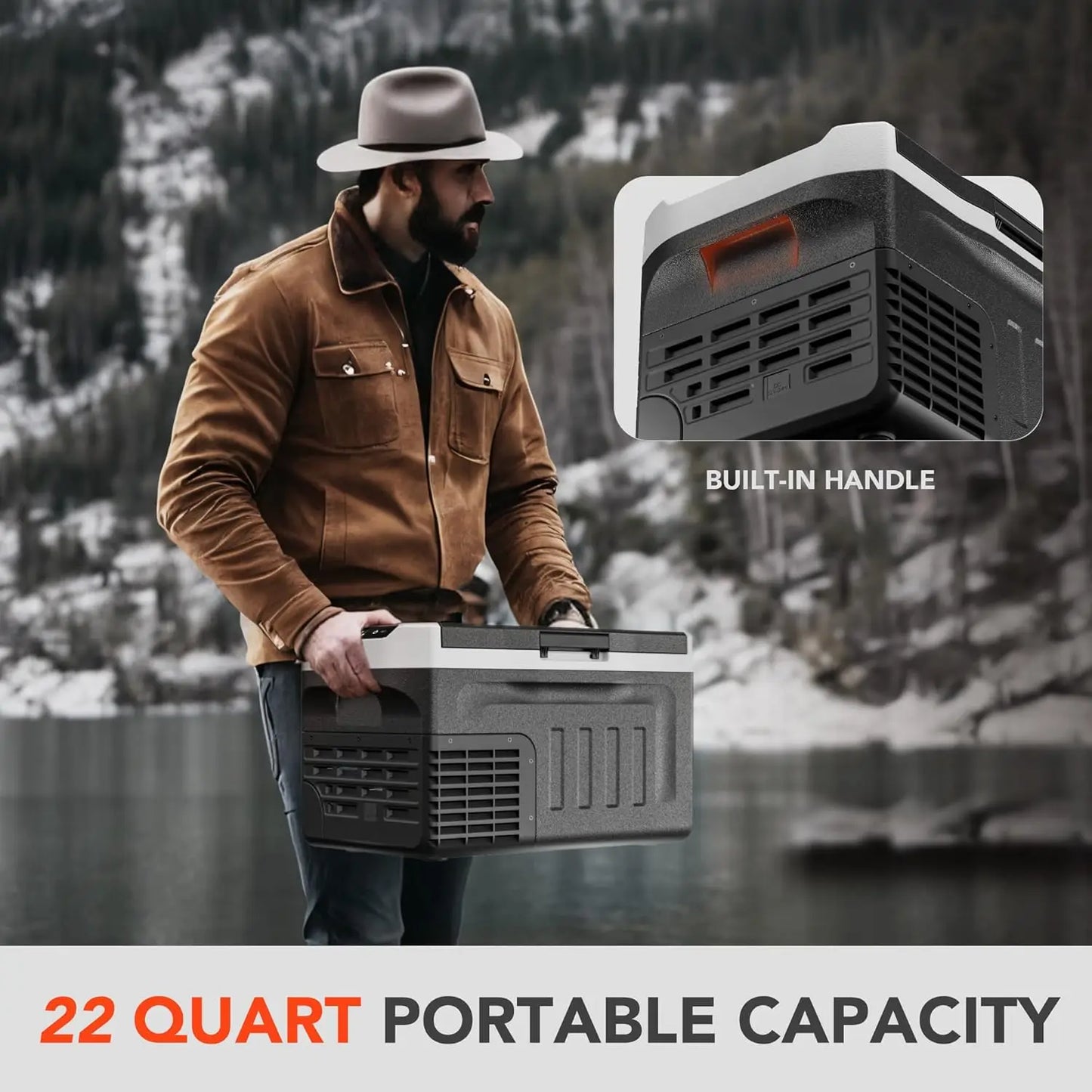 XMSJ 12V Car Refrigerator DC 12/24V And AC 100-240V For Camping