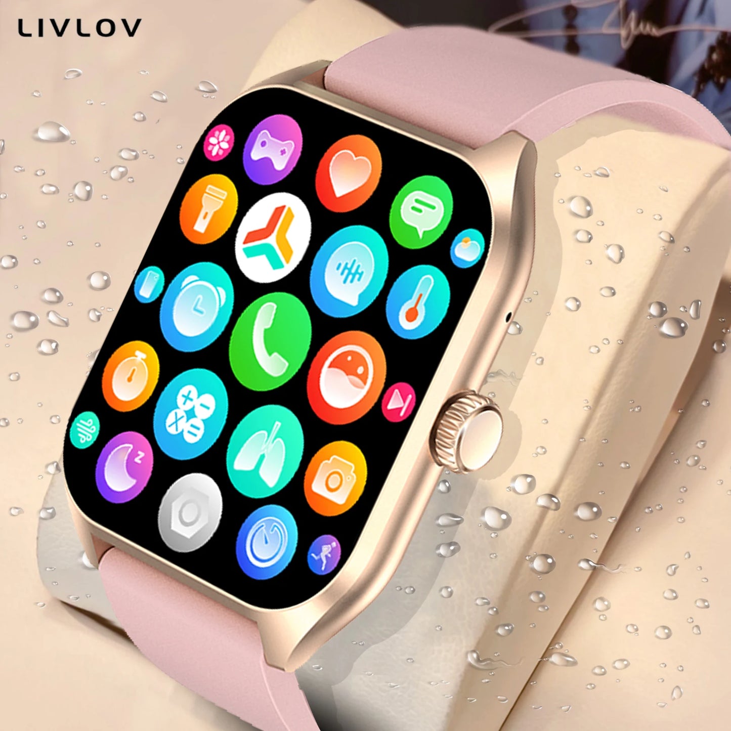 LIVLOVCP AI Voice Assistant Smartwatch For Men Women Health Tracker