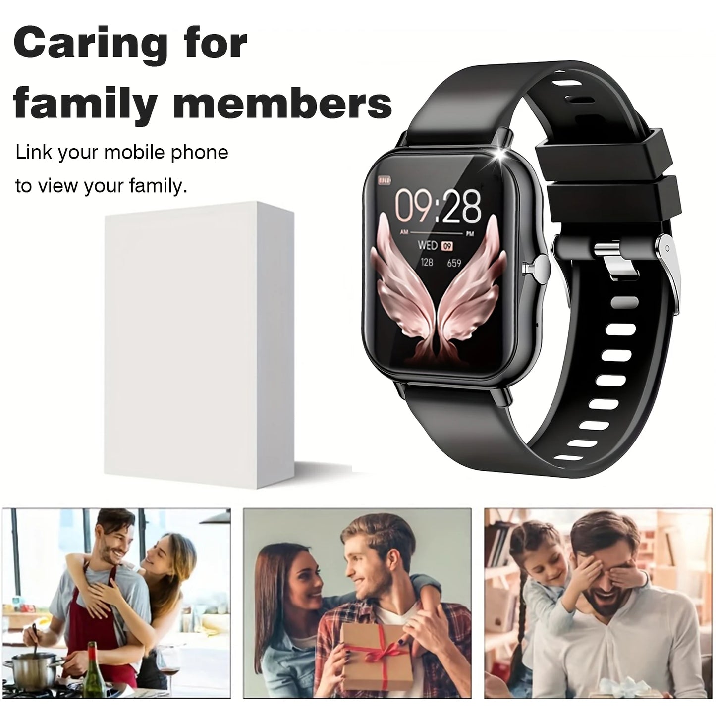 Odelettevcy Smart Watch With Bluetooth 5.0 Call Dial SMS Reminders