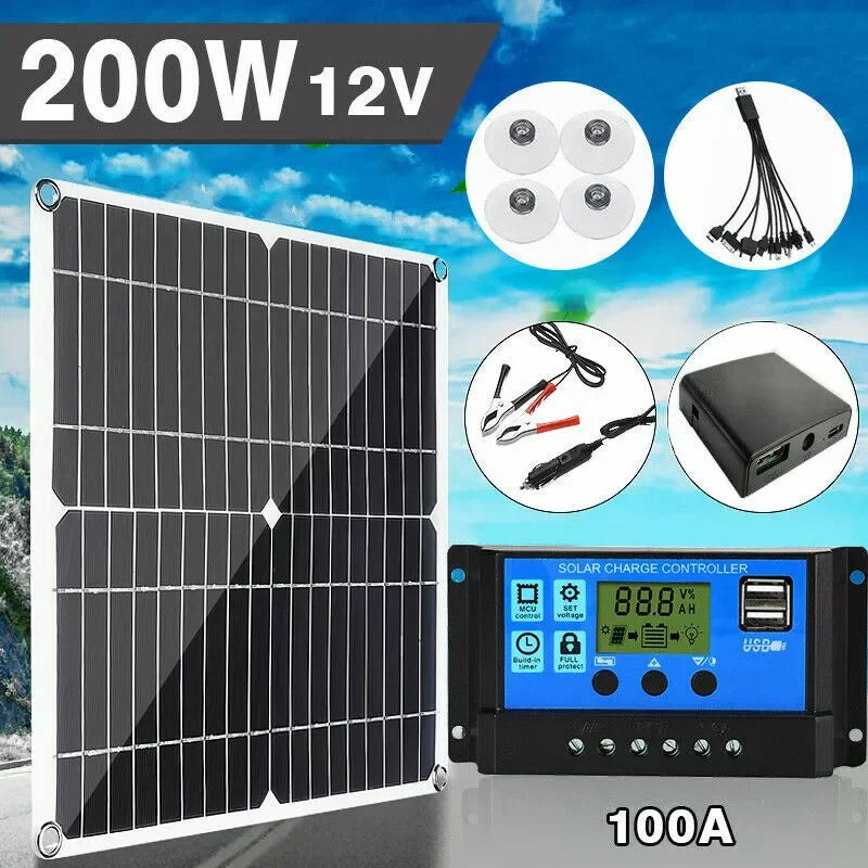 KEPEAK 6000W Inverter Solar Kit 12V Battery Charger 100A Controller