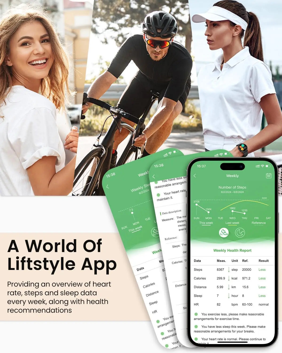 AnyloopCa Smartwatch For Women Fitness Tracker For iPhone And Android