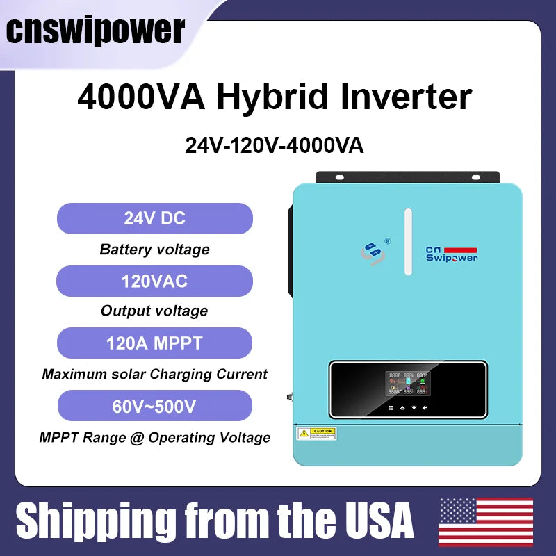 Cnswipower Pure Sine Wave Hybrid Inverter 4000VA 3600W