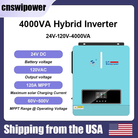 Cnswipower Pure Sine Wave Hybrid Inverter 4000VA 3600W