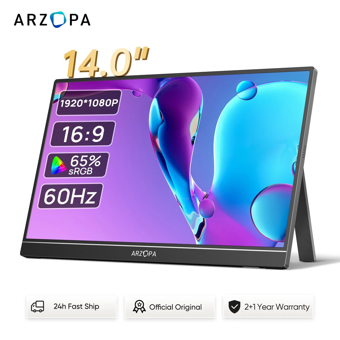 Arzopa A1S 1920x1080 IPS Portable Monitor For PC Gaming