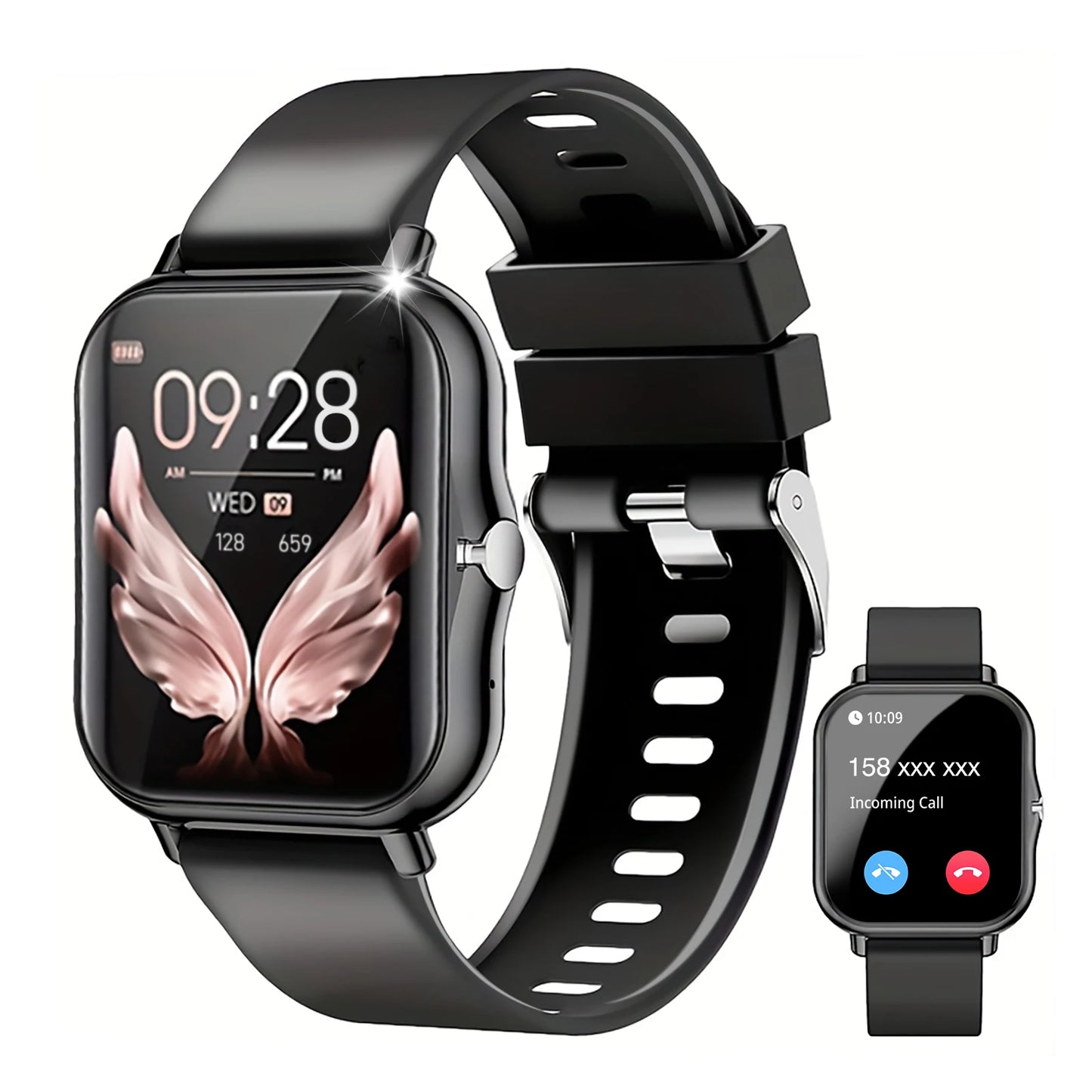 Odelettevcy Smart Watch With Bluetooth 5.0 Call Dial SMS Reminders