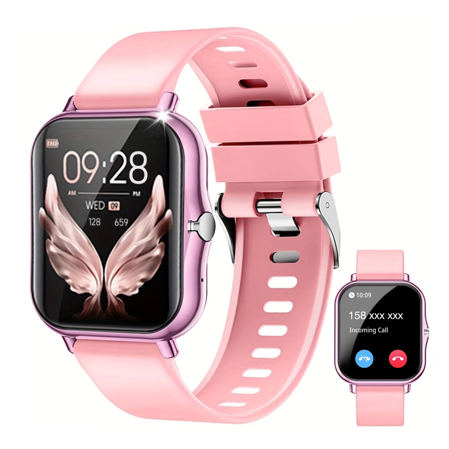 Odelettevcy Smart Watch With Bluetooth 5.0 Call Dial SMS Reminders