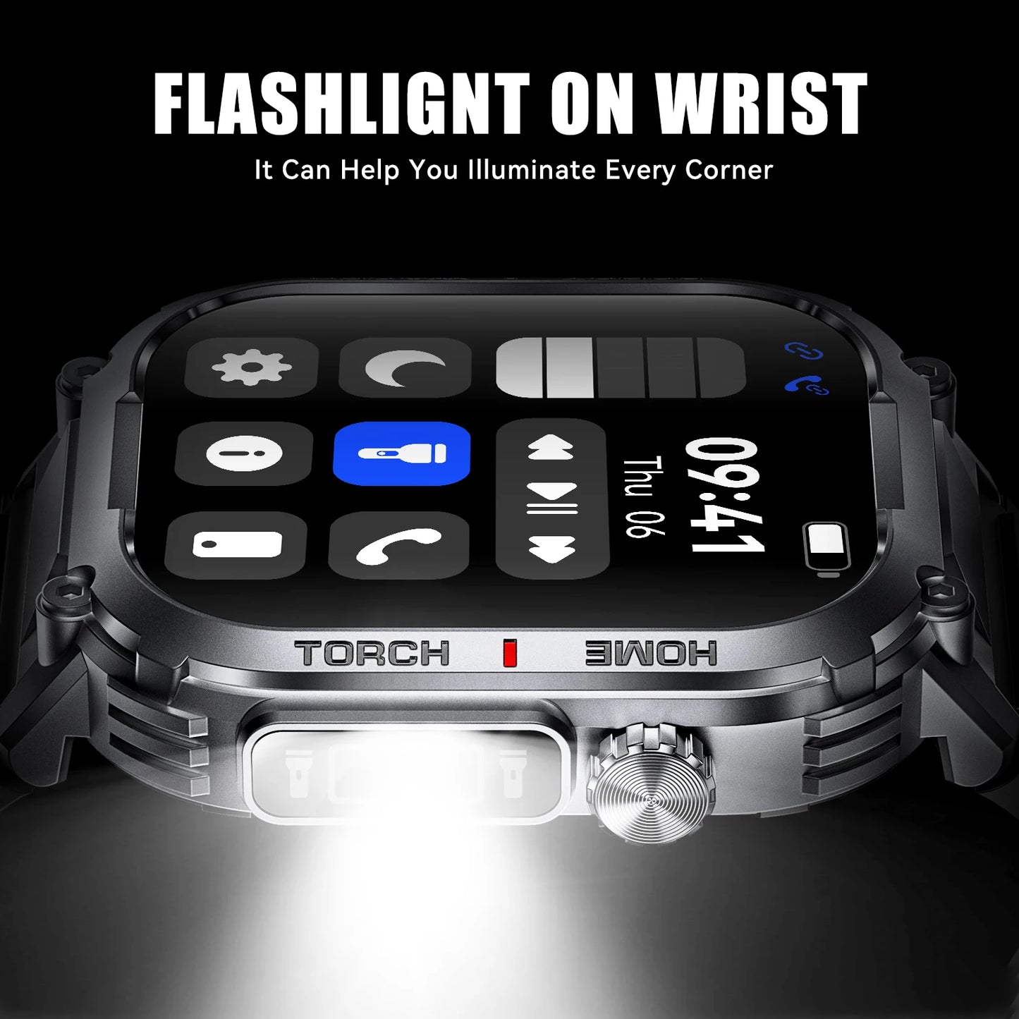 EIGIIS Smartwatch Men Fitness Tracker Heart Rate Monitor