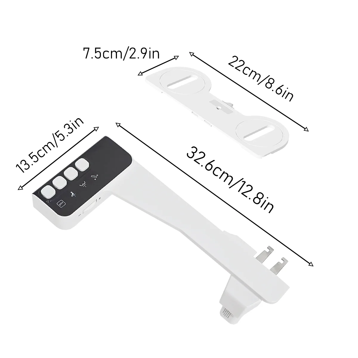 ITAX Ultra Slim Bidet Toilet Seat Attachment With Adjustable Water