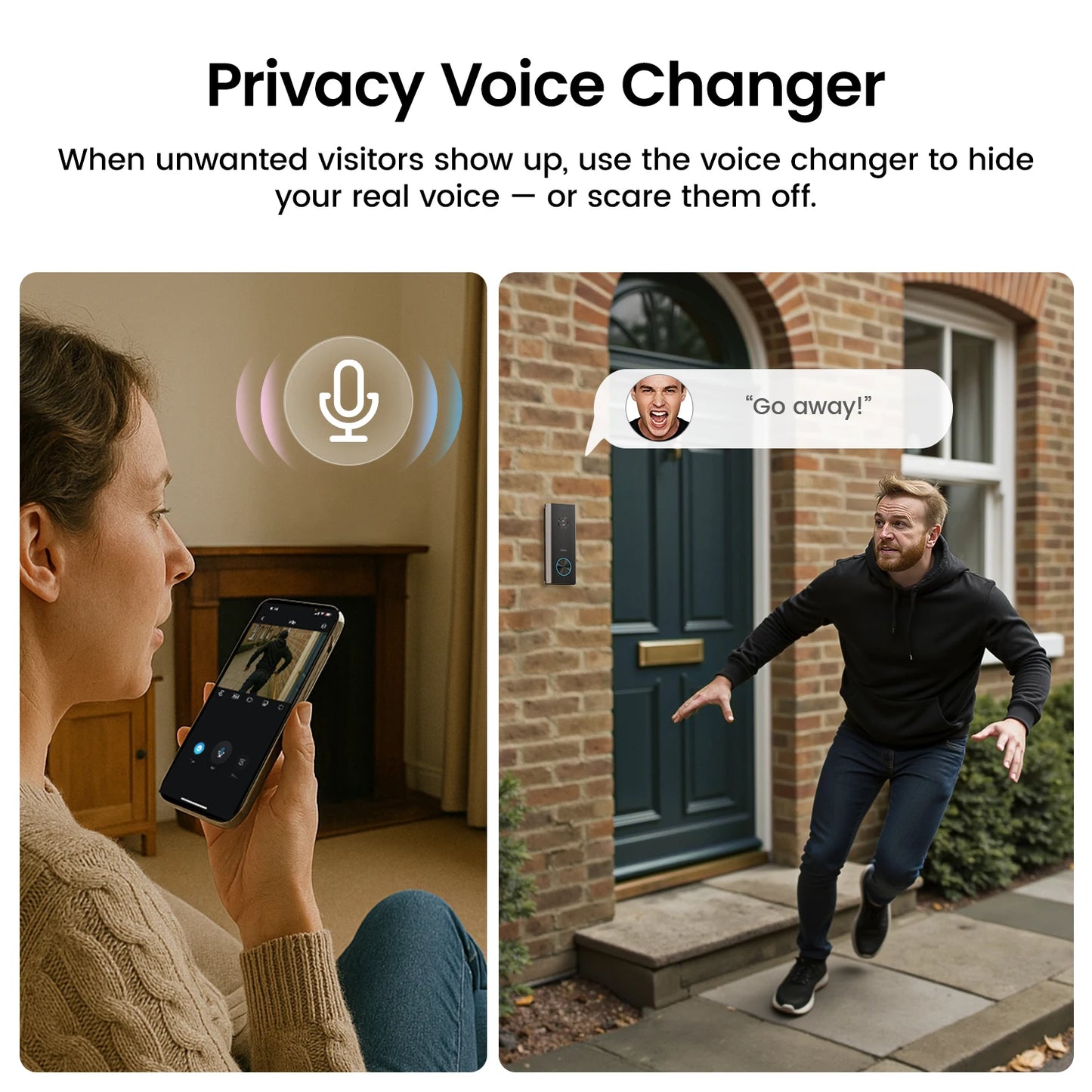 Dekco 3MP WiFi Doorbell 5000mAh Battery AI Human Detection Alexa