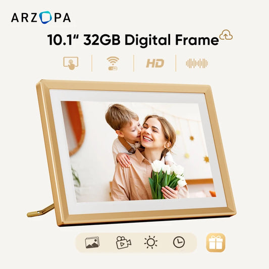 ARZOPA Metal Digital Picture Frame WiFi HD IPS Touch Screen