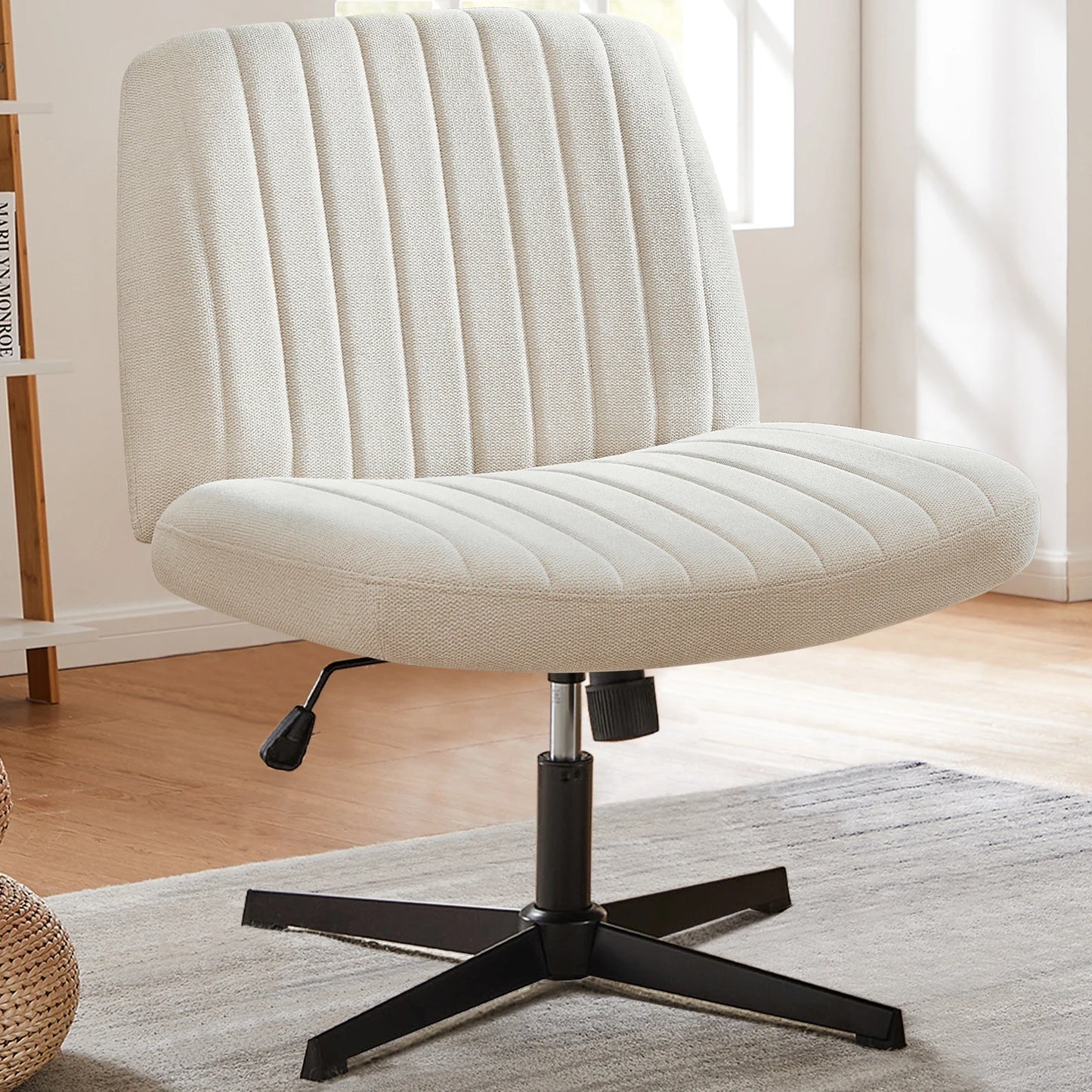 JHK Cross Legged Office Rocking Chair For Home Office Desk