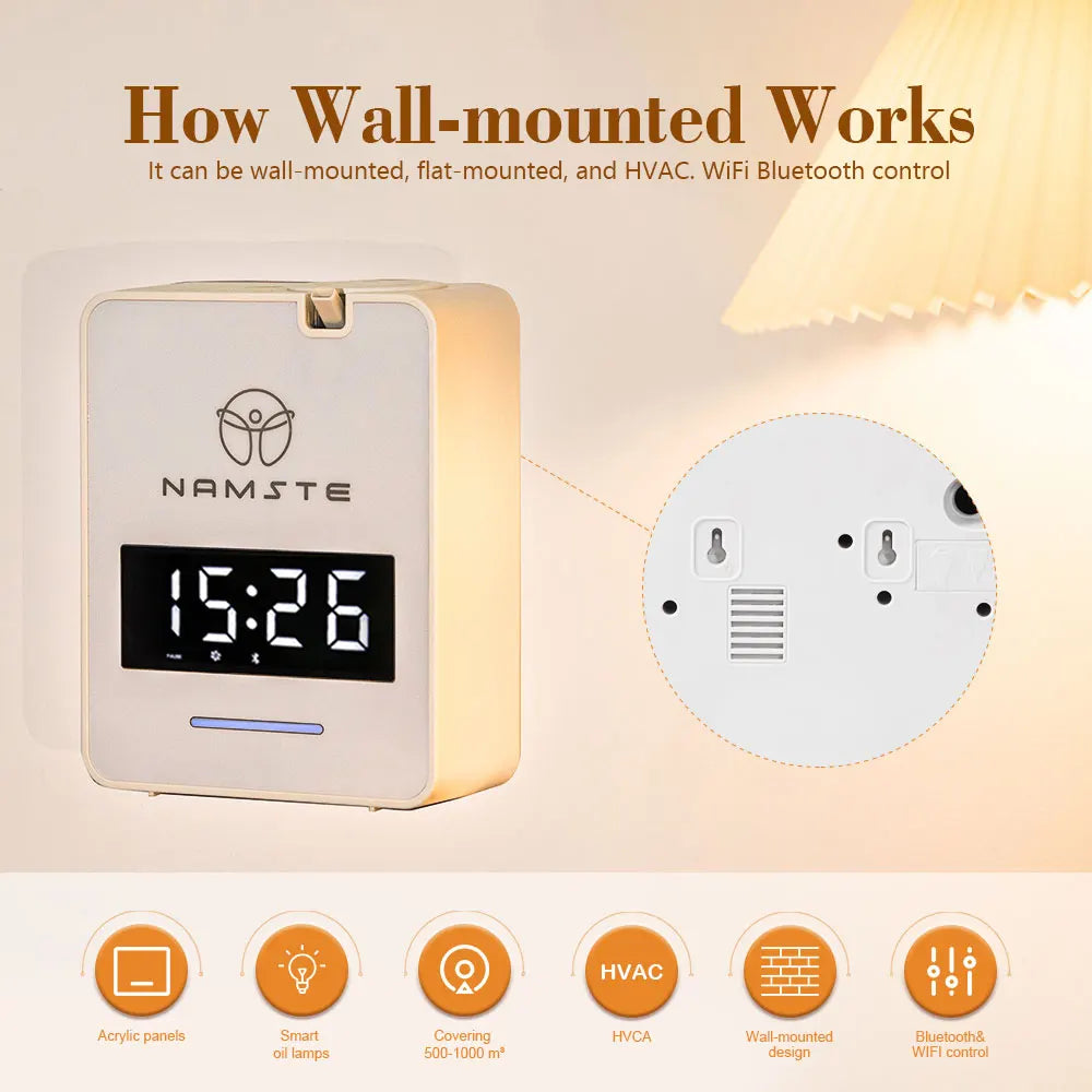 Namstec WiFi Bluetooth Diffuser Aromatherapy 300ml Essential Oil Air Purifier