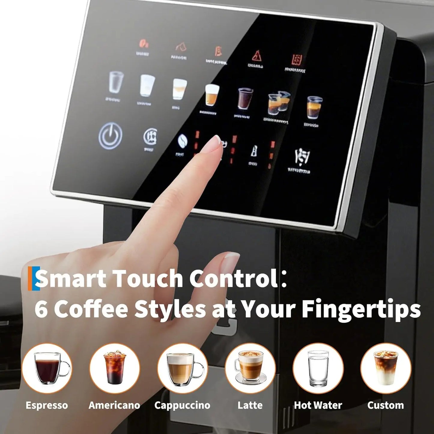 Acekool Espresso Maker With Milk Frother And Grinder