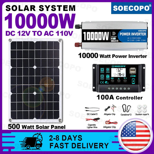 Soecopo 10000W Portable Inverter System For Camping And Home