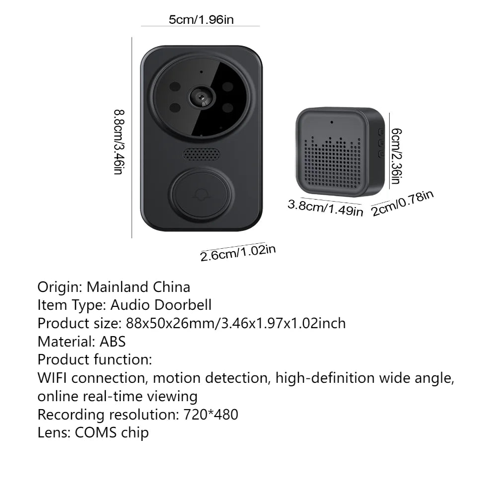 Alloet WiFi Smart Video Doorbell 2 Way Audio Night Vision