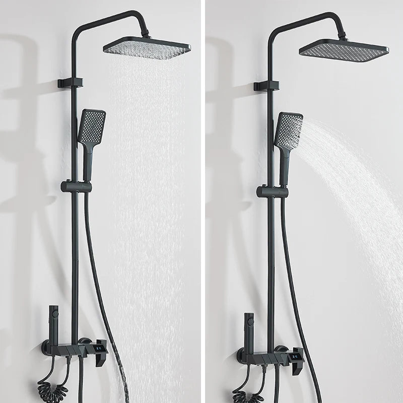 Rozin Smart Digital Display Shower Faucet Set With Rainfall System