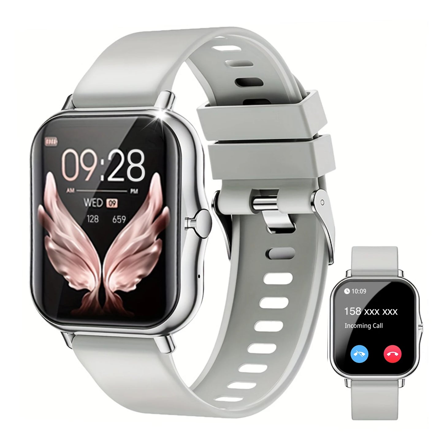 Odelettevcy Smart Watch With Bluetooth 5.0 Call Dial SMS Reminders