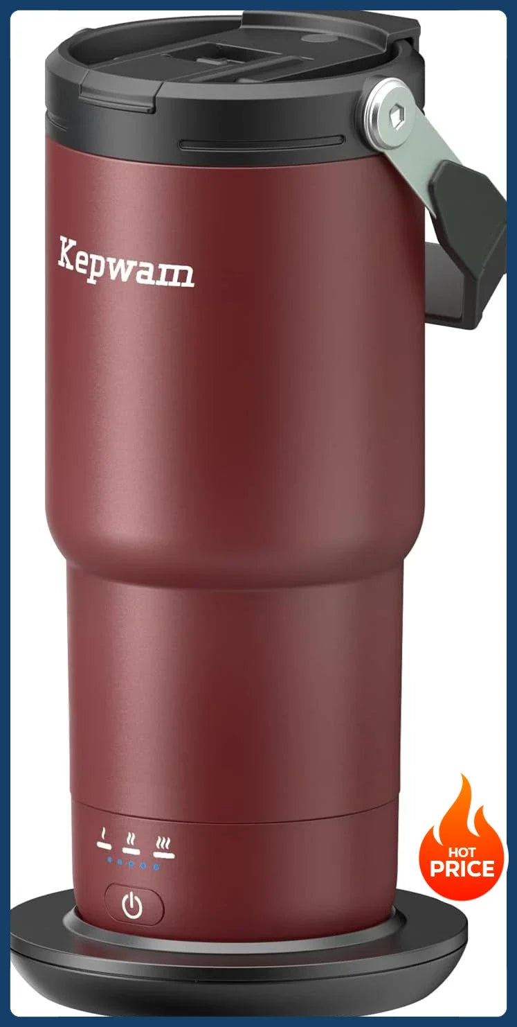 XMSJ Self Heating Travel Mug Temperature Controlled Coffee Warmer