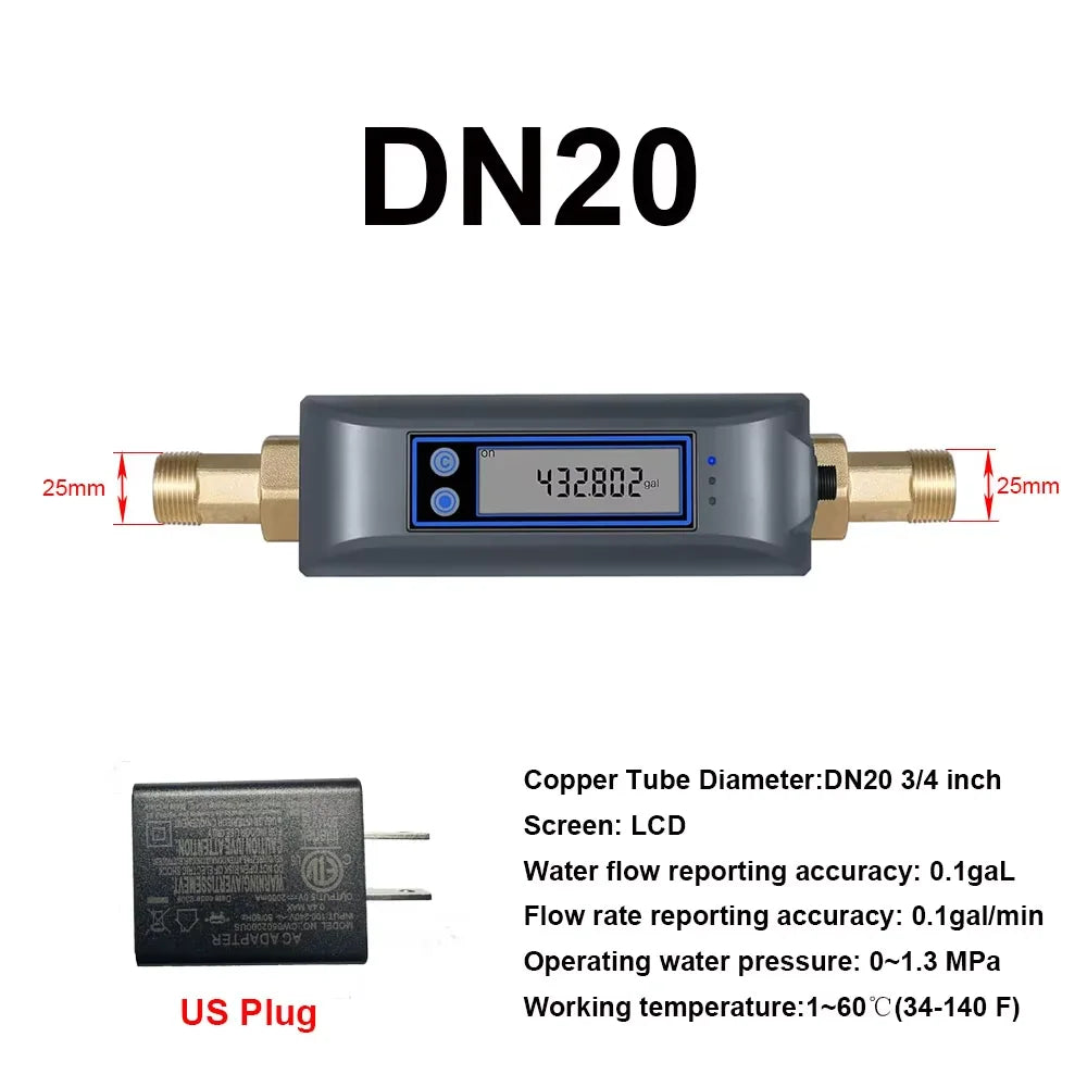 Haozee Tuya Smart Water Shutoff Valve With LCD Display