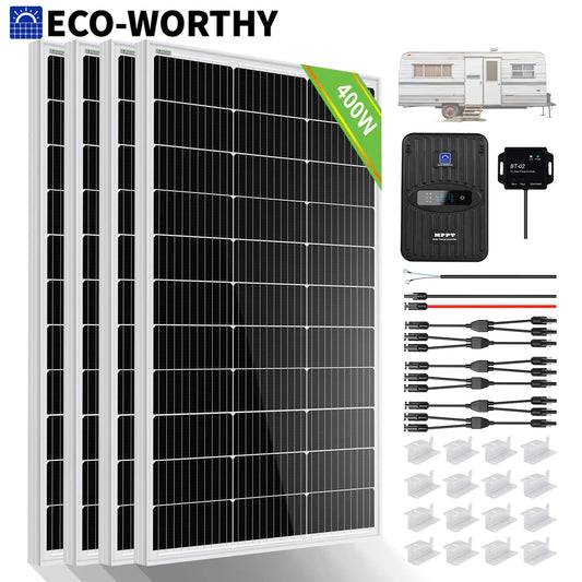 Eco-Worthy 400W 12V Solar Panel Kit Off Grid System