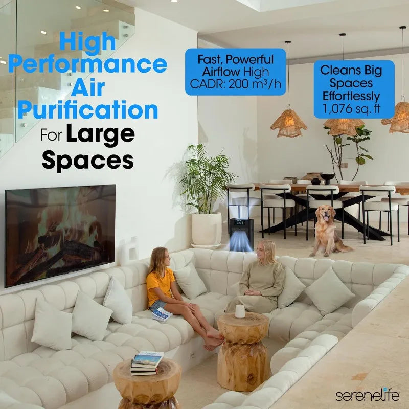 XMSJ HEPA Air Purifier For Home With Smart WiFi Control