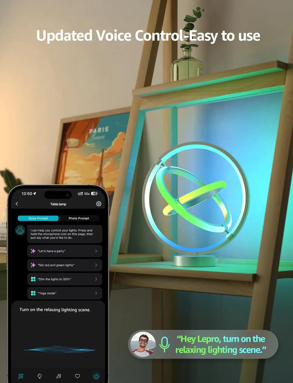 Smart RGB Desk Lamp With Music Sync And Alexa Control