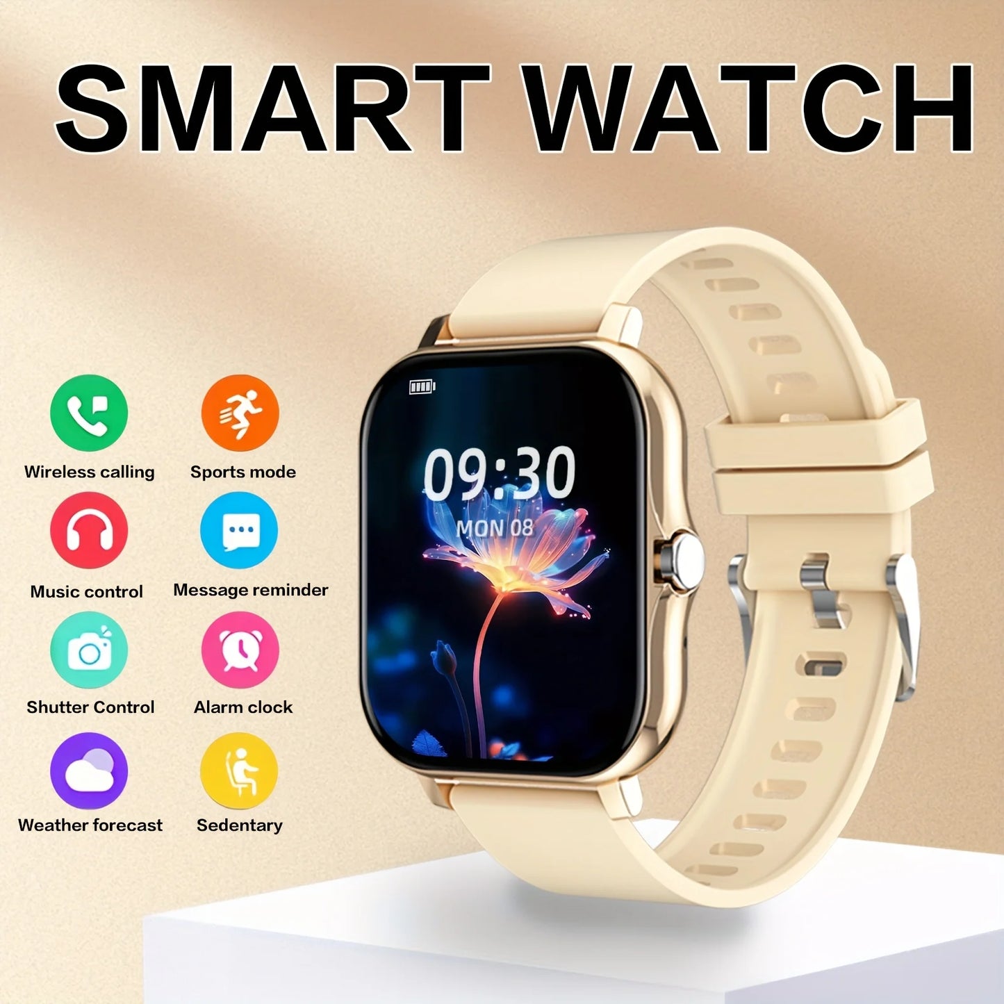 LAXASFIT Smartwatch With Touch Display And Bluetooth Calling Android iOS